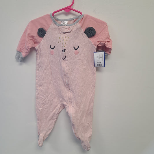 Pink Bear Gerber Sleeper, 3M G