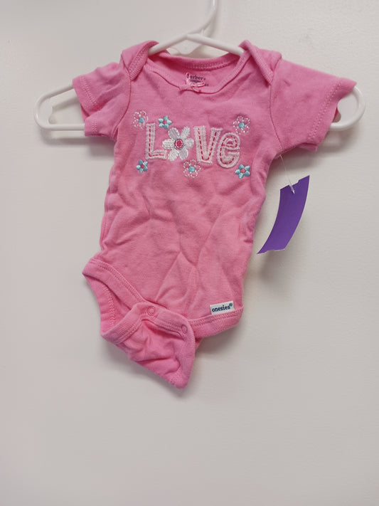 Pink Gerber Onesie, NB G
