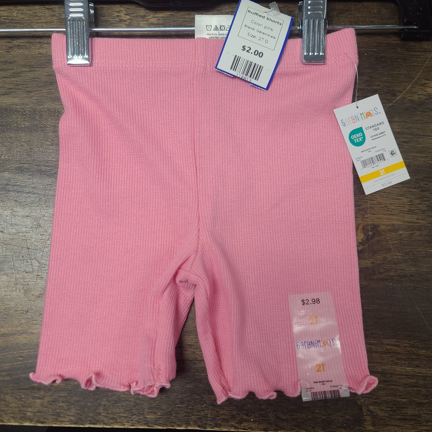 pink Garanimals Ruffled Shorts, 2T G
