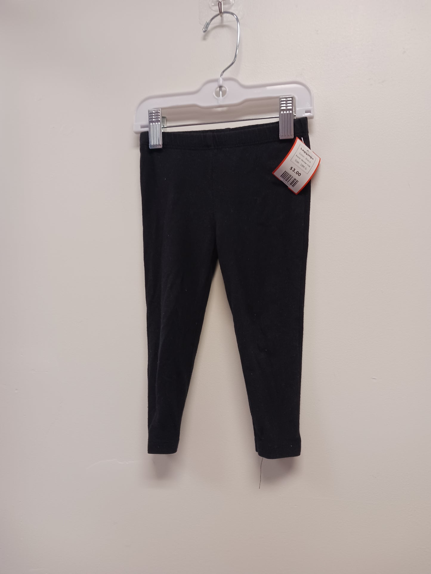 Black Wonder Kids Leggings, 18M G