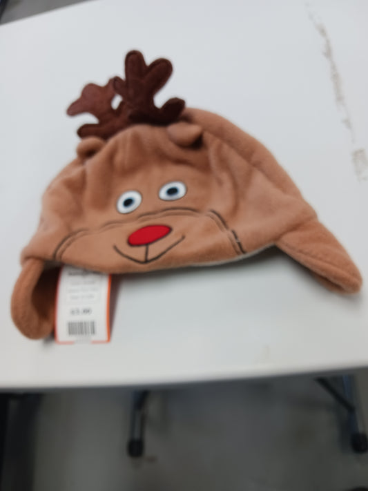 Brown Tiny Tillia Reindeer Hat, 0-12M