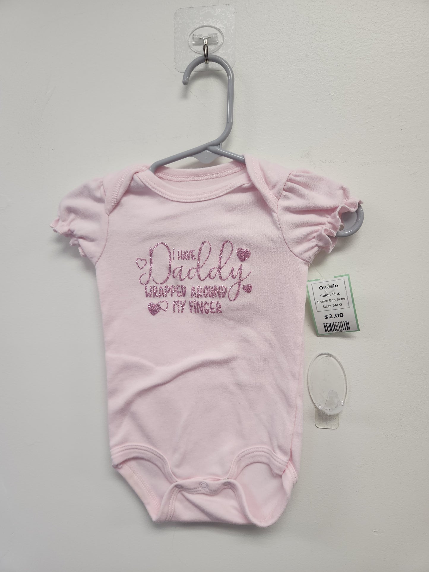 Pink Bon Bebe Onesie, 3M G