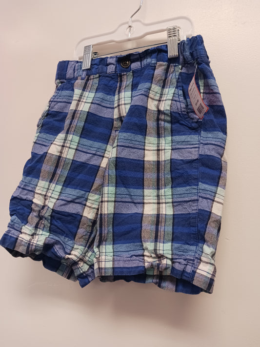 Blue/White Childrens Place Plaid Shorts, 8 B