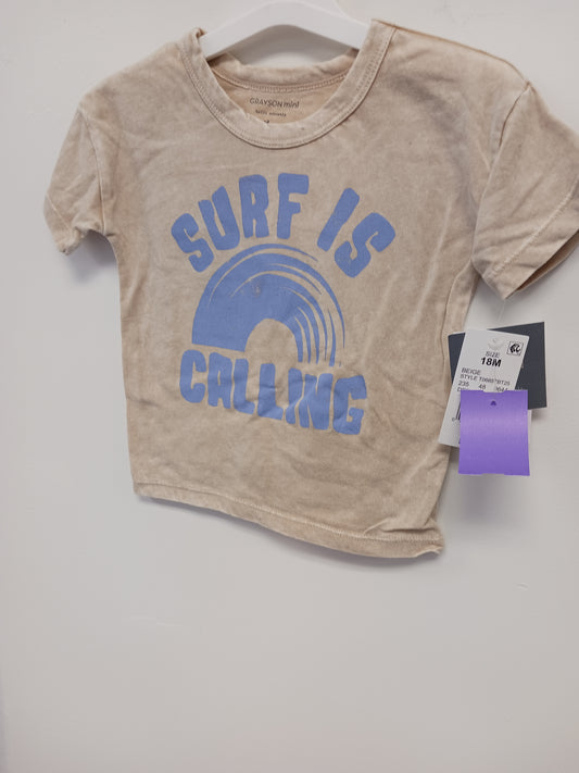 Tan/Blue Grayson Mini Shirt, 18M B