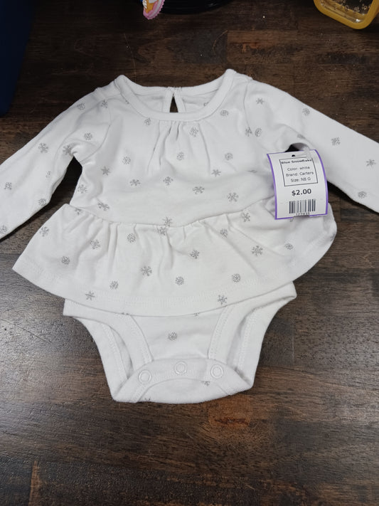 white Carters Blue Snowflake, NB G