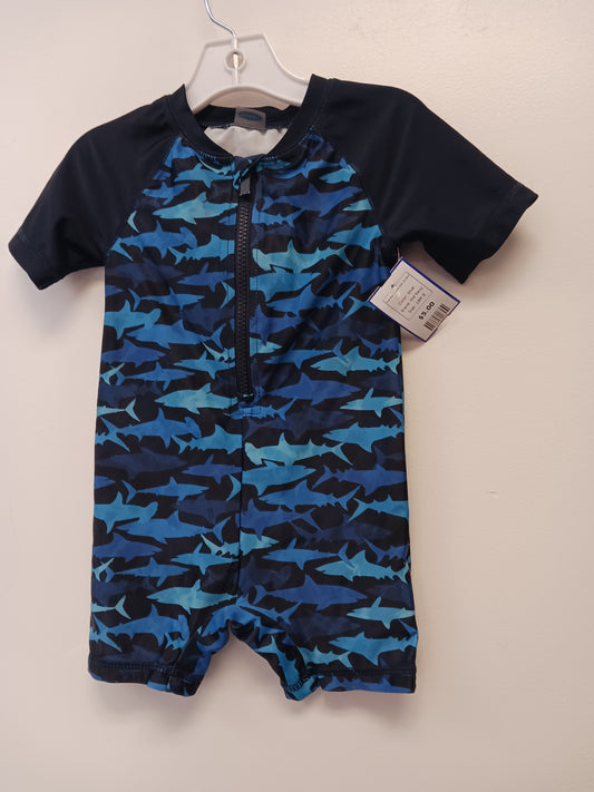 blue Old Navy One Piece Swim Suit 18-24m, 18M B