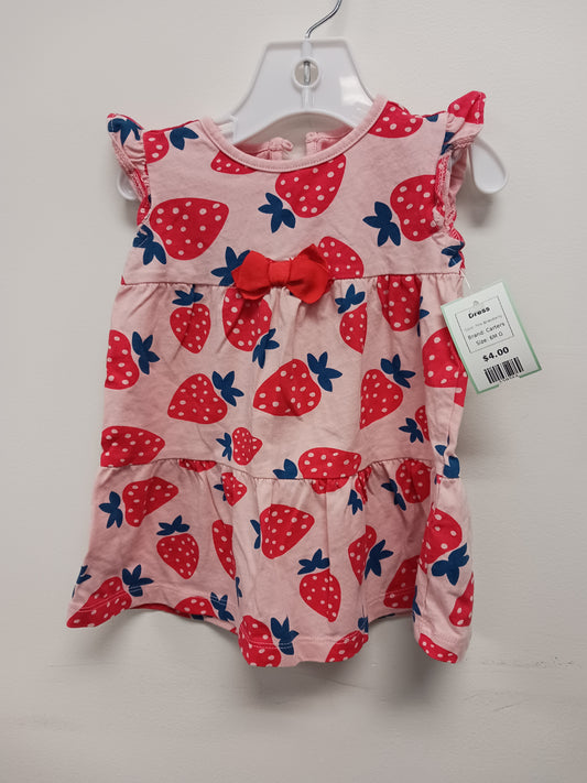 Pink Strawberry Carters Dress, 6M G