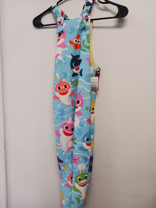 blue Boutique Shark Bib Overalls, 4T B