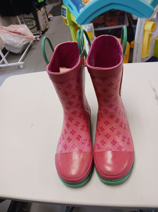 Pink/Green Hello Kitty Rain Boots, 13/1 G