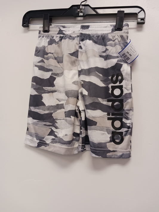 grey/white Adidas Camo Shorts, 4T B