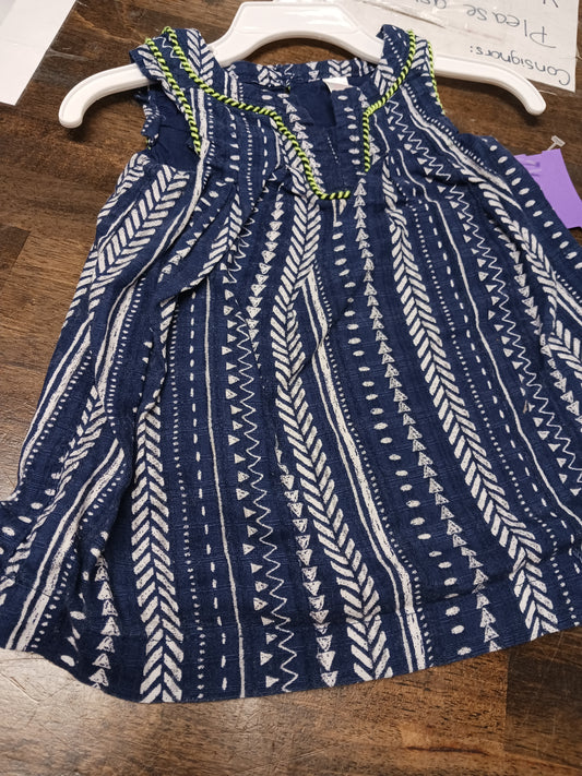 blue Cherokee Striped Dress, 12M G
