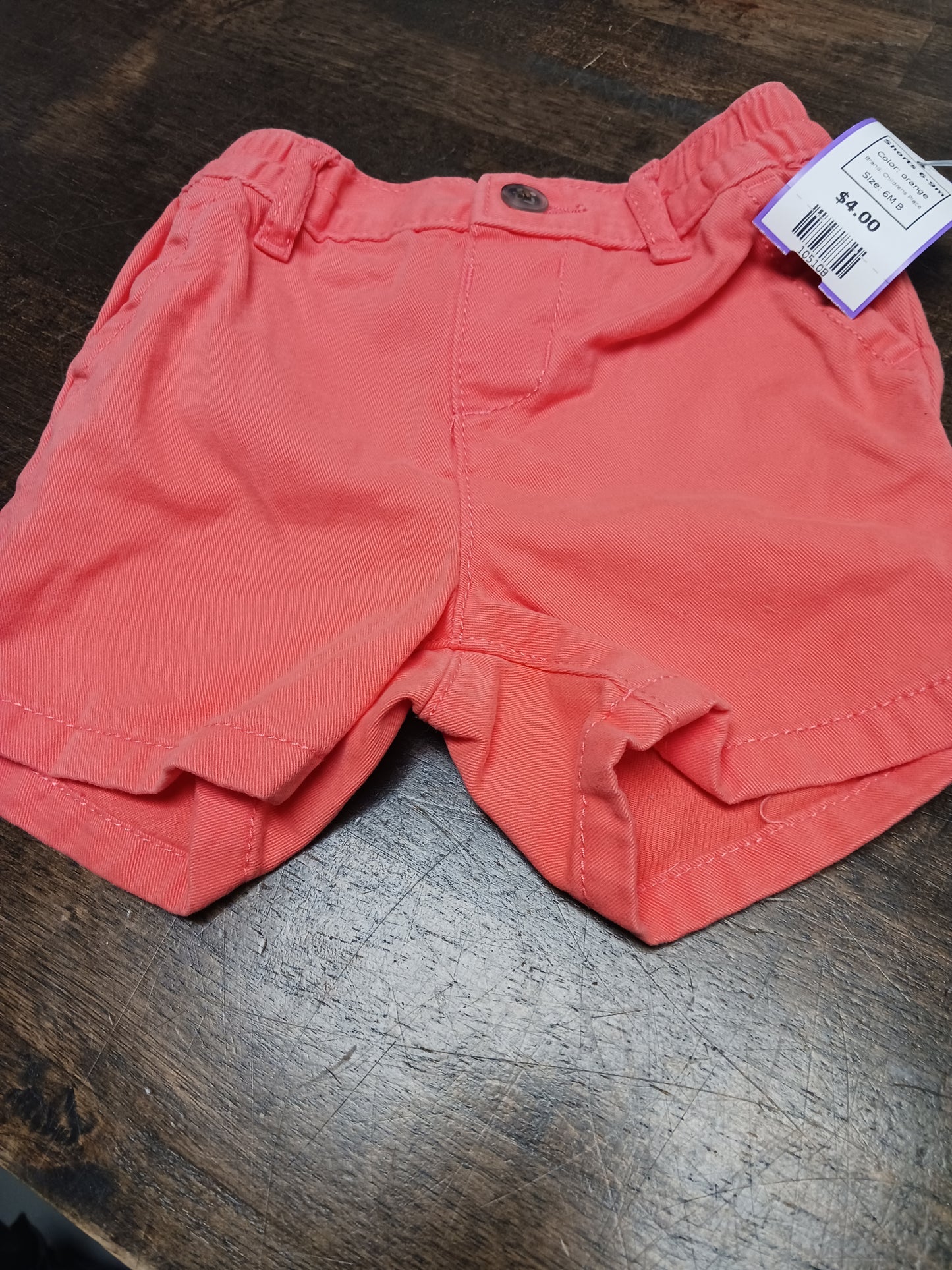 orange Childrens Place Shorts 6-9m, 6M B