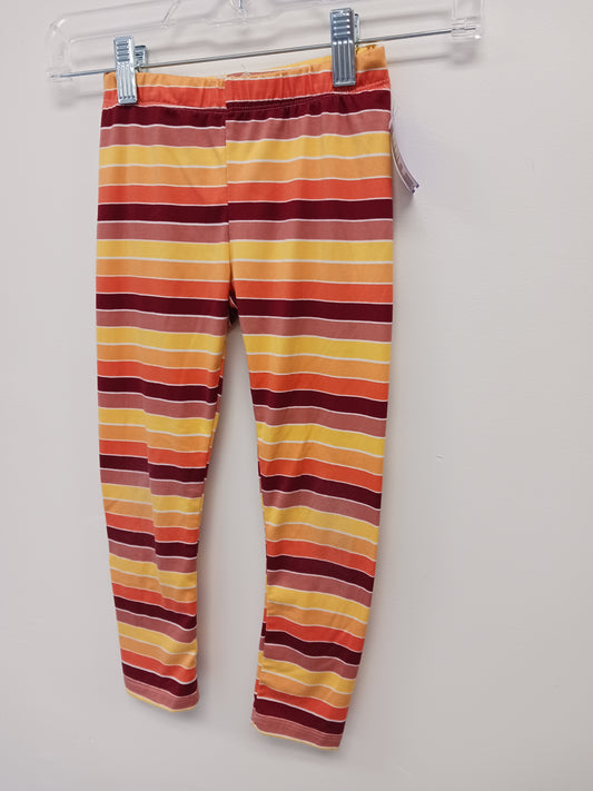 Red/Orange/Yellow Striped Btween Leggings, 5T G