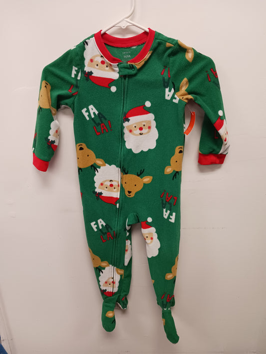 Green Christmas Carters Sleeper, 3T B