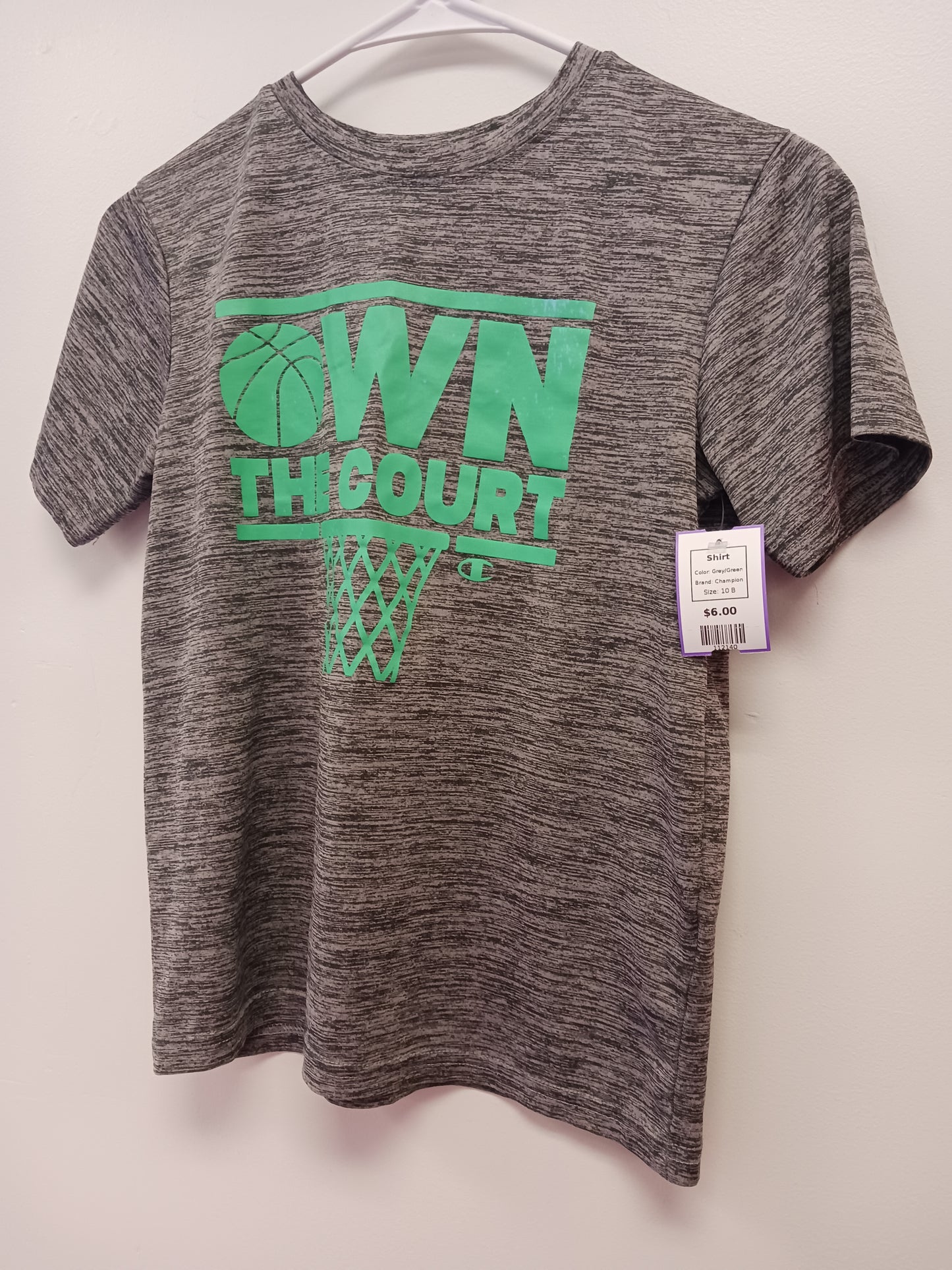 Grey/Green Champion Shirt, 10 B