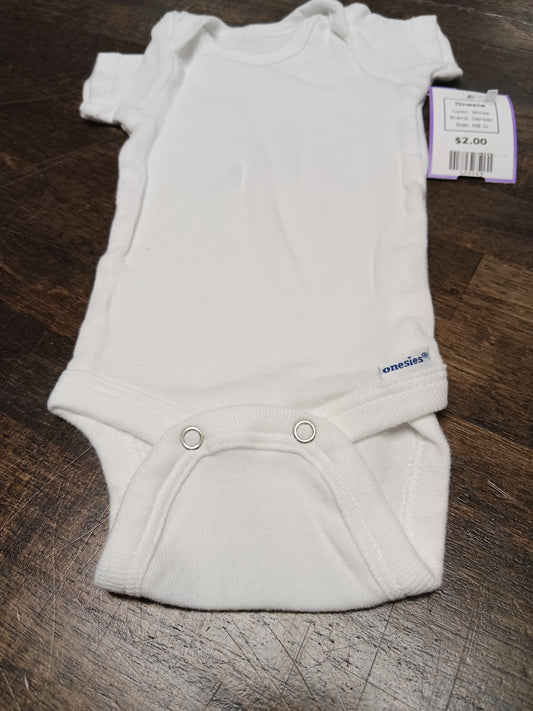 White Gerber Onesie, NB G