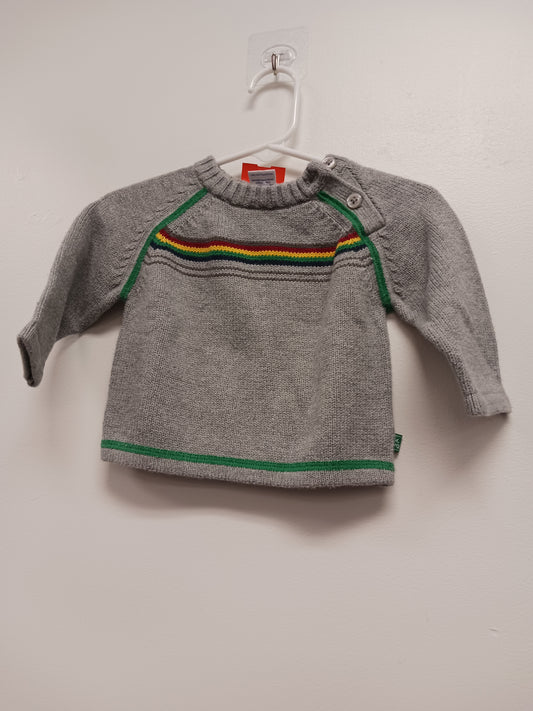 Grey Old Navy Striped Sweater, 3-6M B