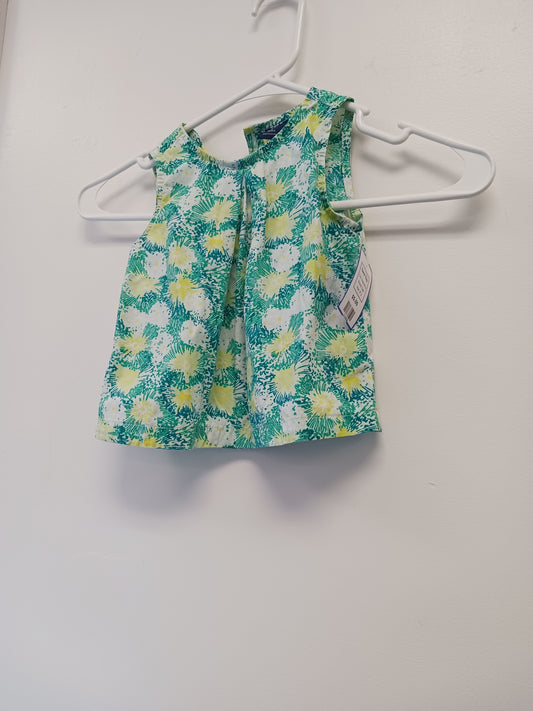 Green/White Gap Tank Top, 2T G