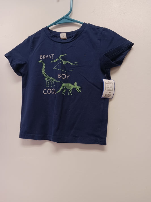 blue shein Dinosaur Tshirt, 4T B
