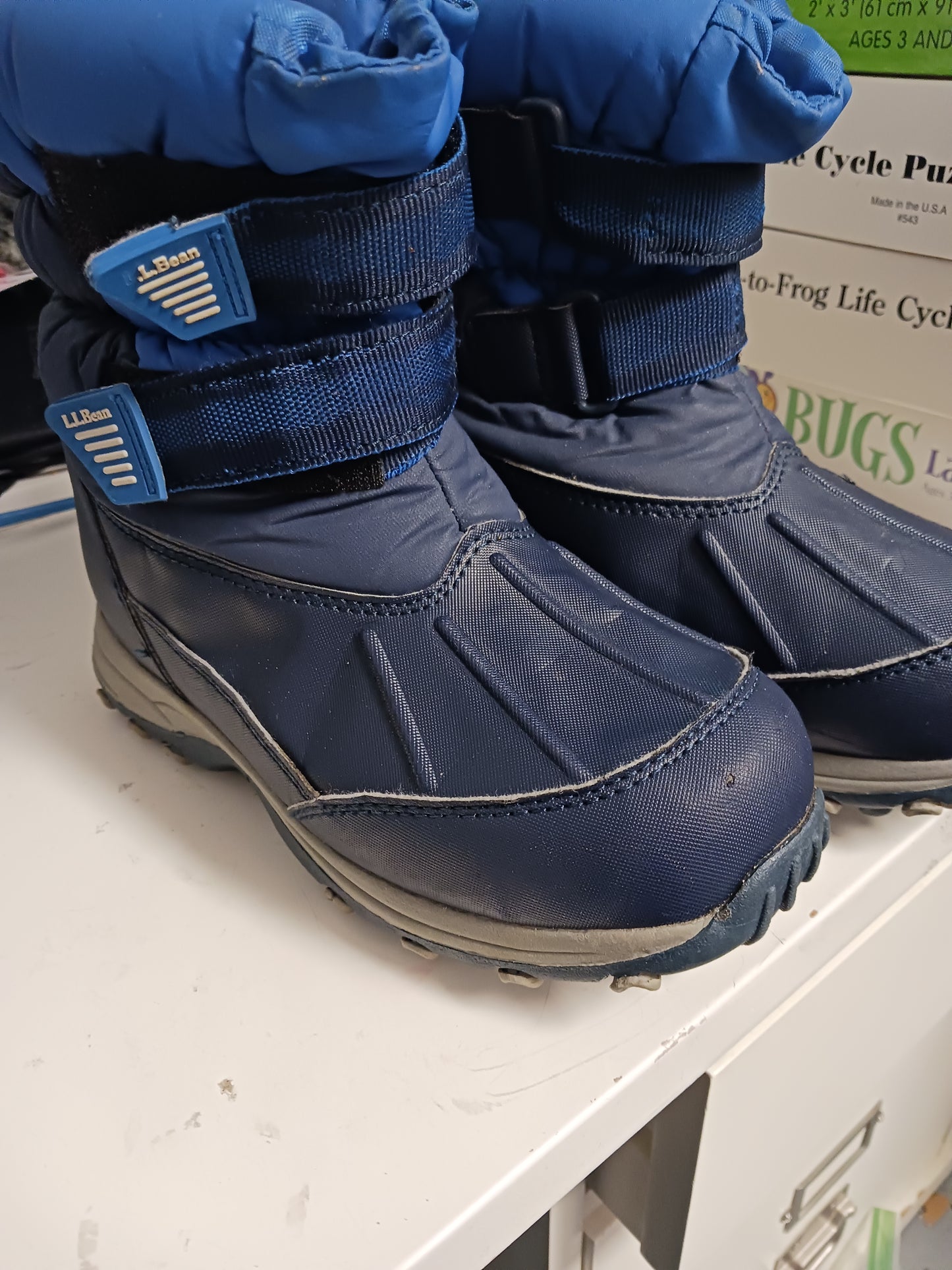 Navy/Blue L.L. Bean Snow Boots, 1Y B