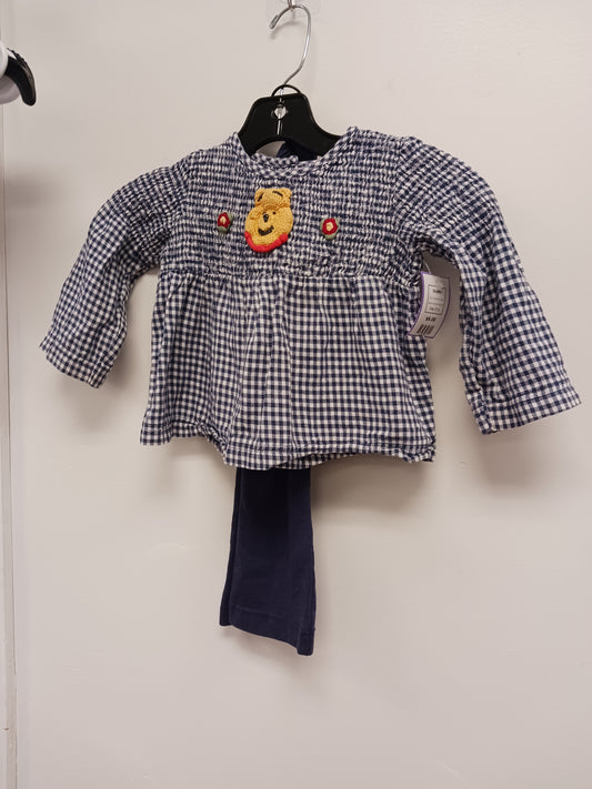 Blue/White Plaid Winnie The Pooh Outfit, 2T G