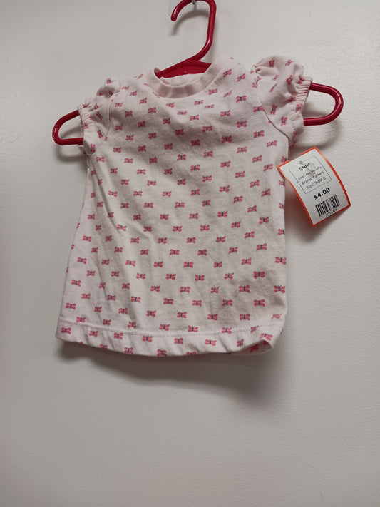 Pink Butterfly Carters Shirt, 3-6M G