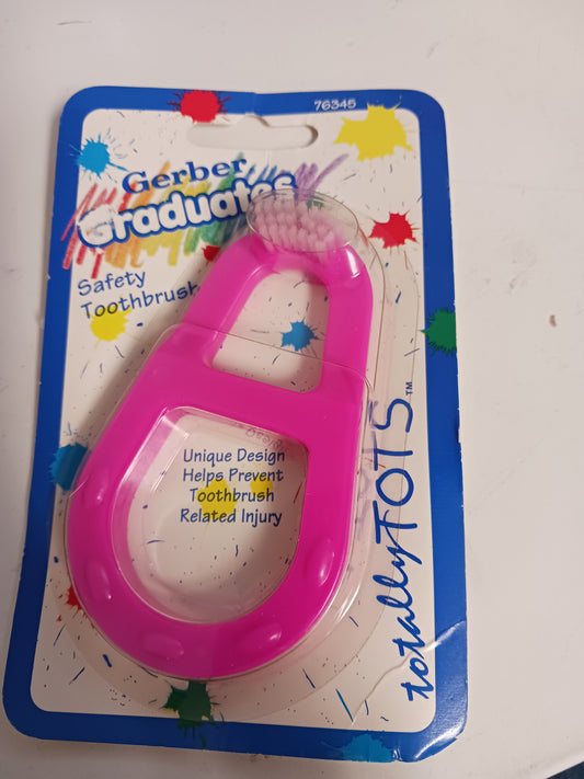 pink Gerber Safety Toothbrush