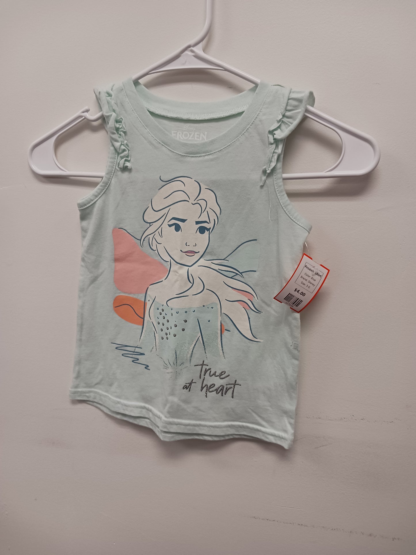 Blue Disney Frozen Shirt, 5 G