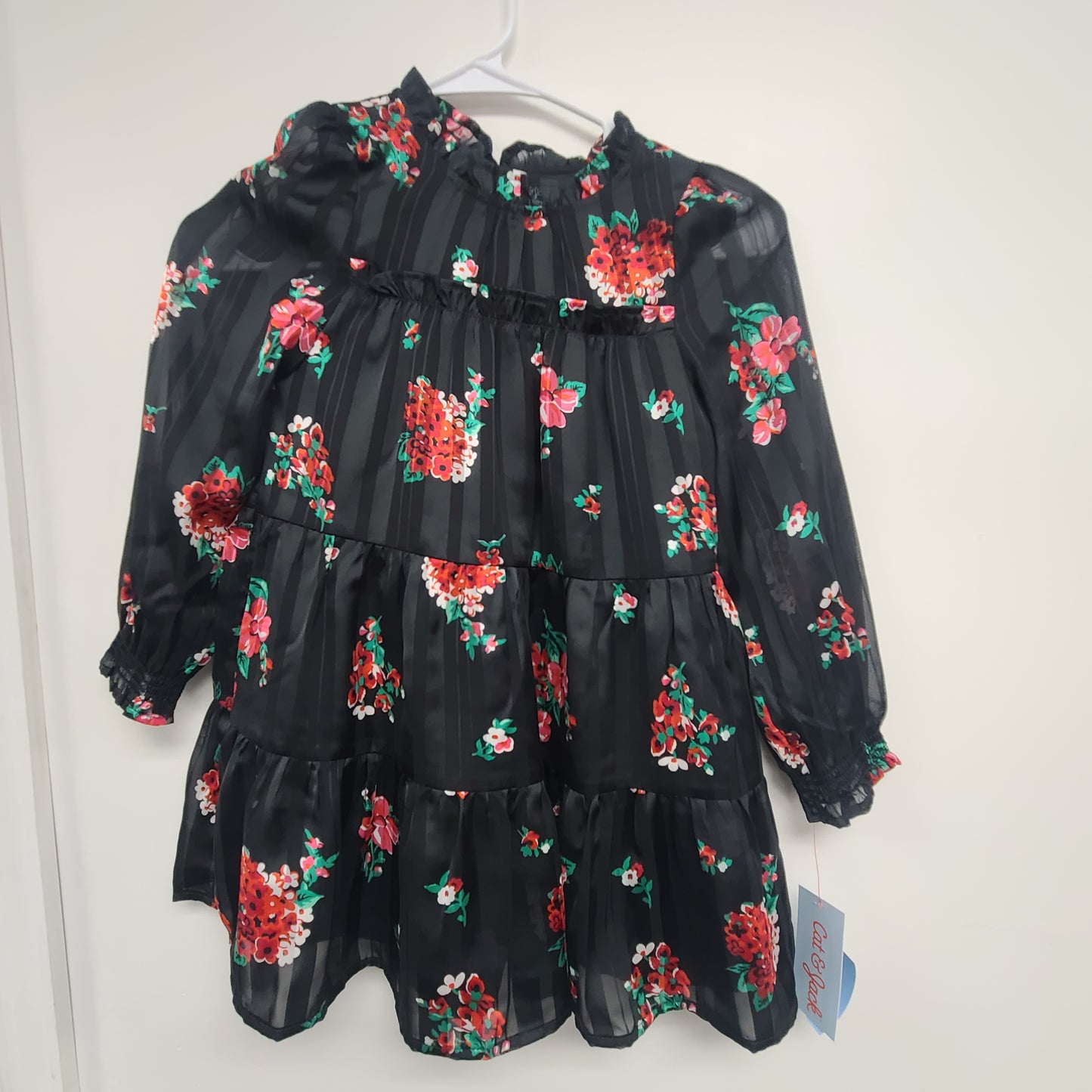 Black/Red Flower Cat & Jack Dress, 4T G