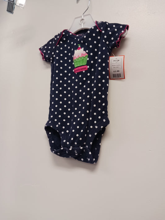 Navy/White Polka Dot Carters Onesie, 6M G