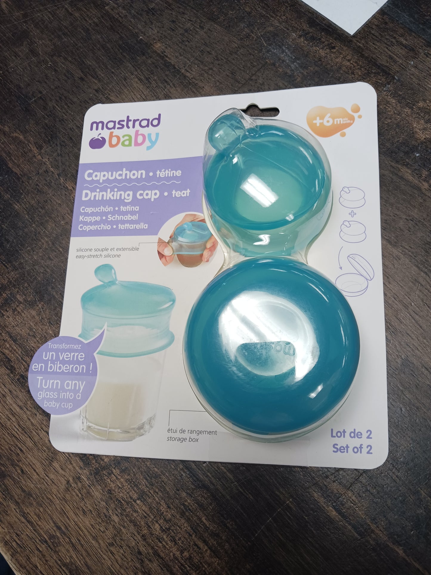 blue Mastrad Baby Drinking Cap