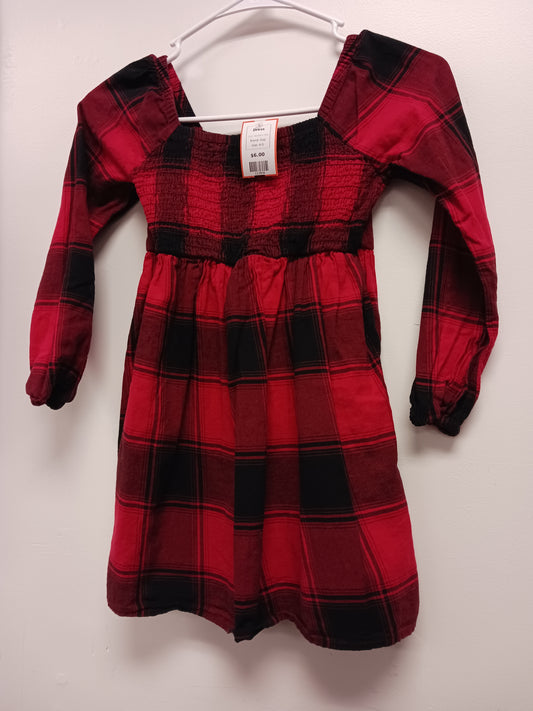 Red/Black Plaid Gap Dress, 6 G