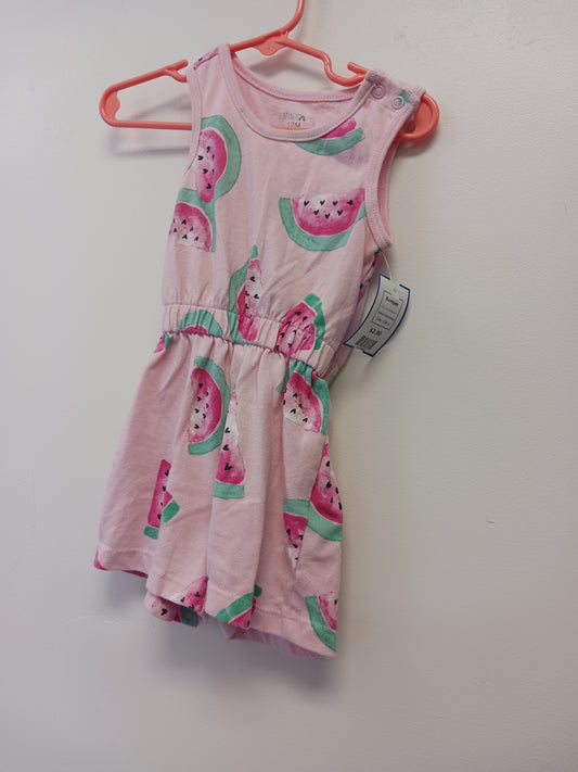 Pink Watermelon Garanimals Romper, 12M G
