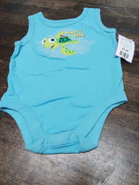 Blue Turtle Garanimals Tank Top Onesie, NB B