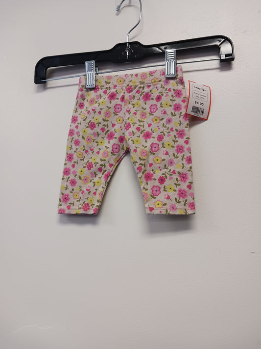 Pink/Colorful Flowers OshKosh Leggings, 3M G