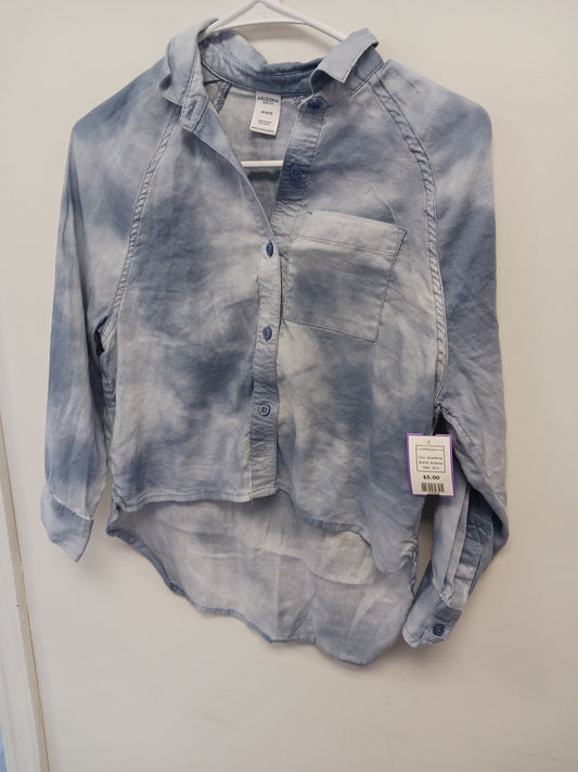 Blue/White Arizona Longsleeve Button Up, 10 G