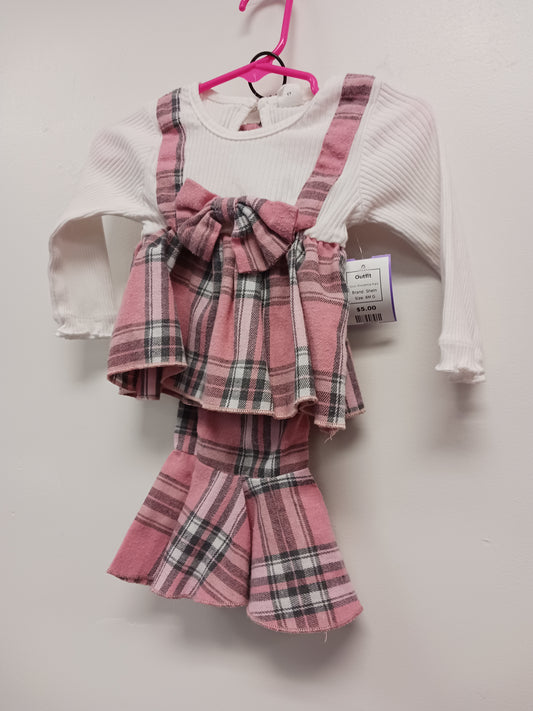 Pink/White Plaid Shein Outfit, 6M G