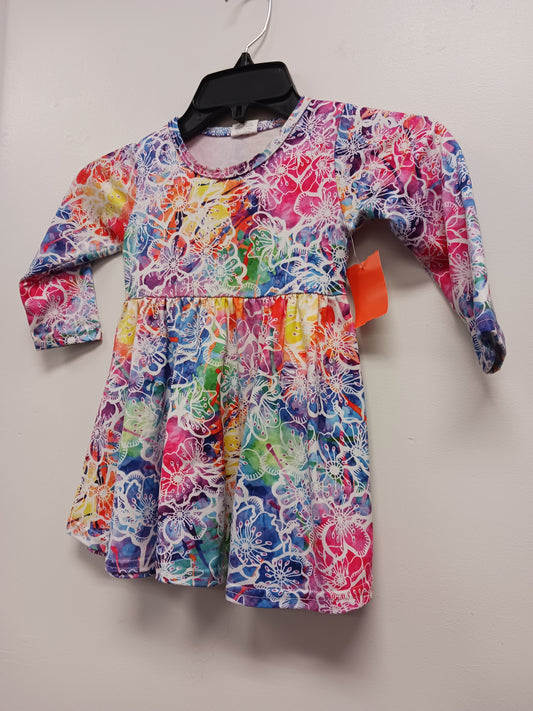 Multi Boutique Long Sleeve Multi Color Dress, 12-18M G