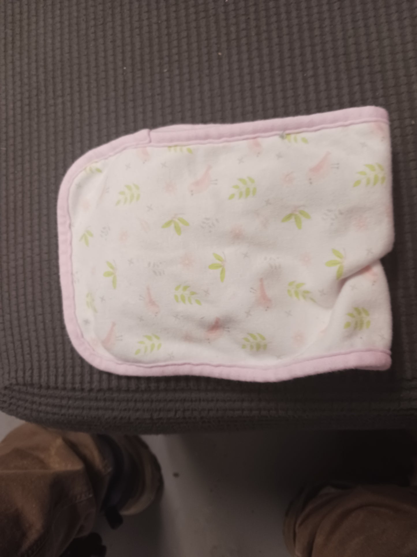 pink  Birds Burp Cloth
