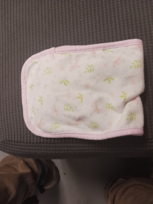 pink  Birds Burp Cloth