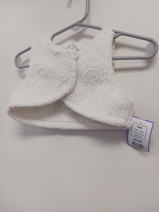 White Carters Vest, 6M G