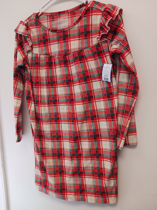red Cat & Jack Plaid Nightgown 10/12, 10 G