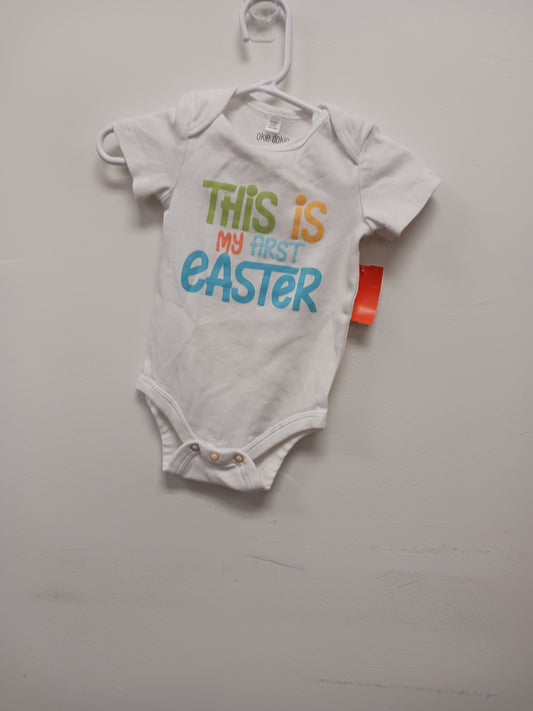 white Okie Dokie First Easter Onesie, 6M G