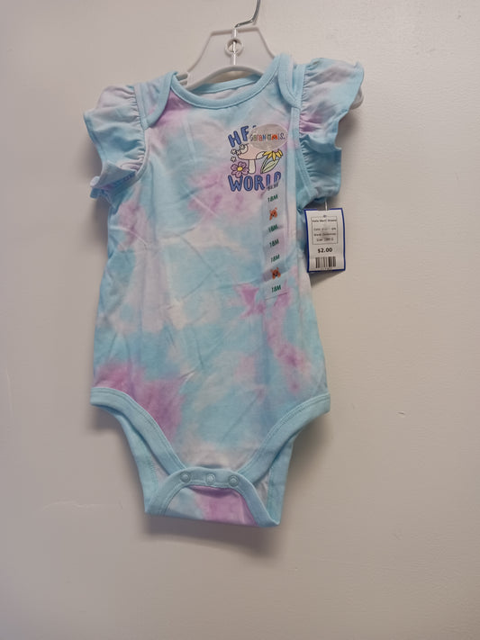 blue/purple Garanimals Hello World Onesie, 18M G