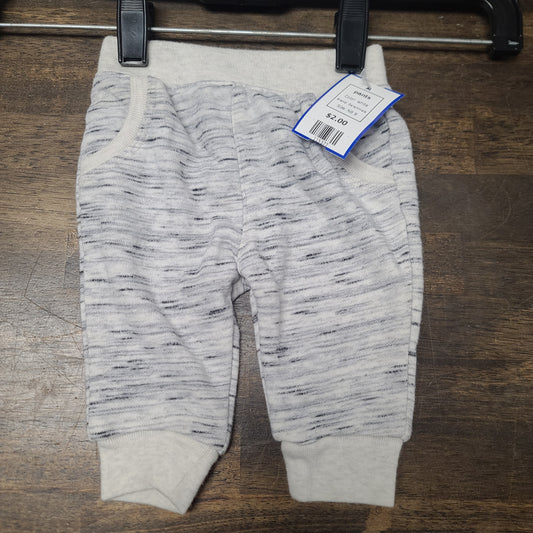 white Garanimals pants, NB B