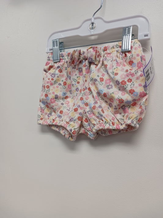 White/Colorful Flowers Garanimals Shorts, 12M G