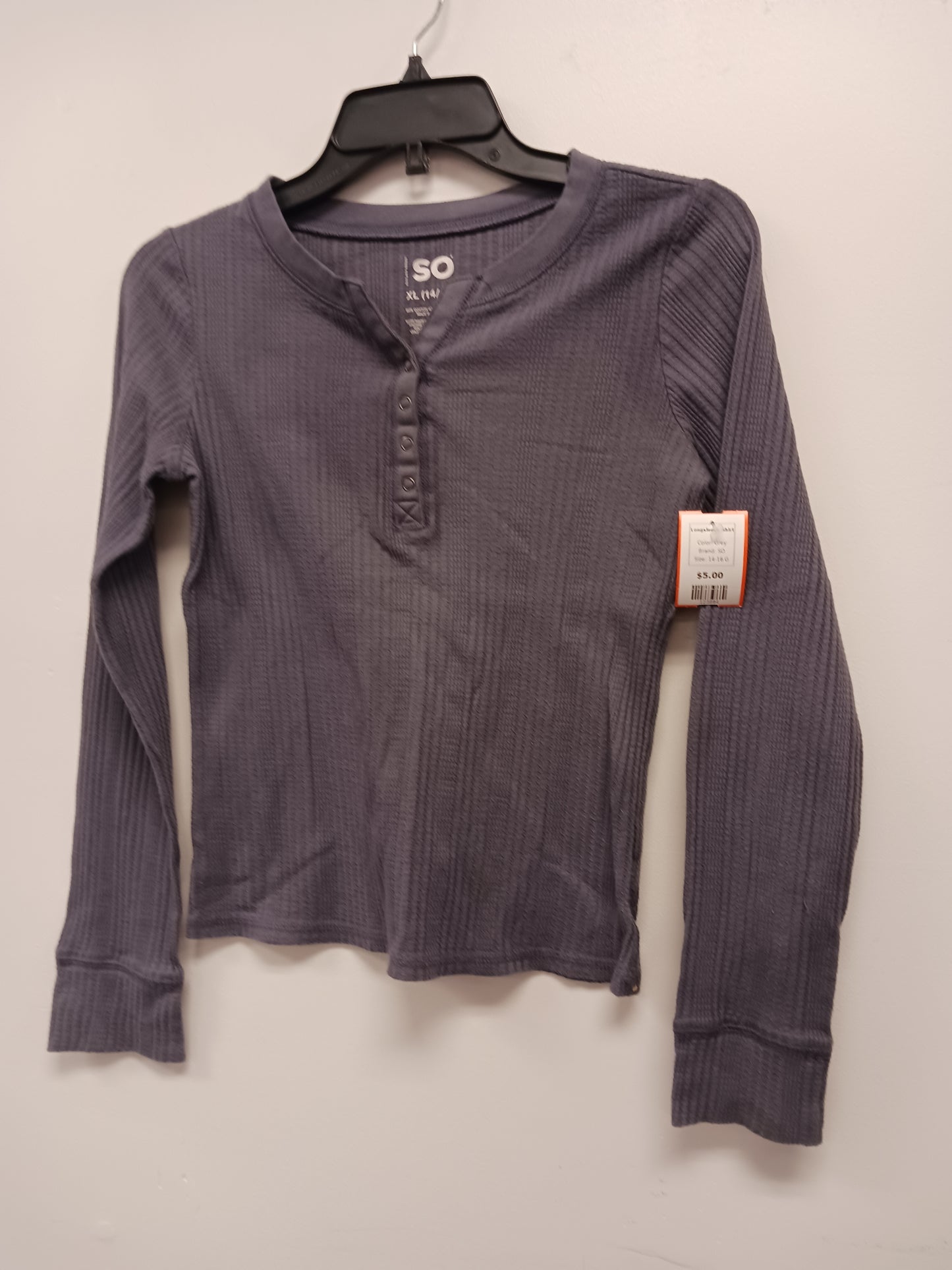Grey SO Longsleeve Shirt, 14-16 G