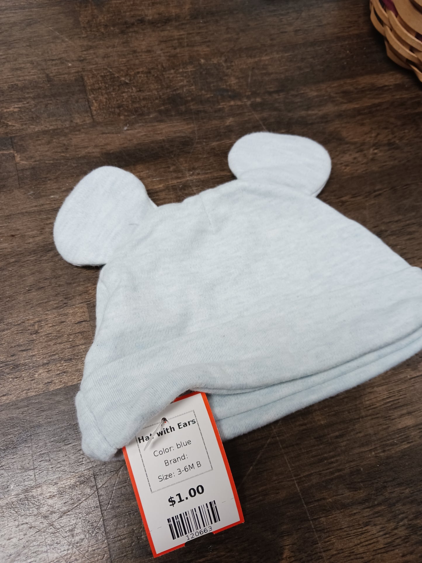 blue  Hat with Ears, 3-6M B