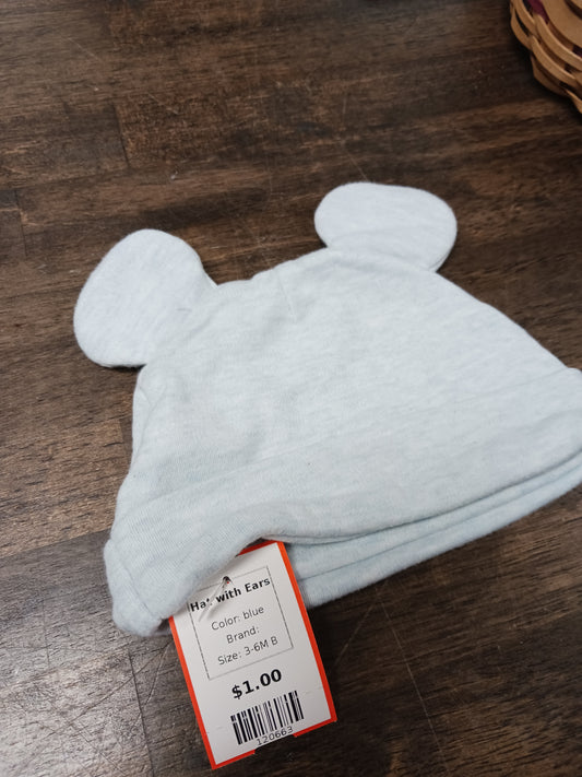 blue  Hat with Ears, 3-6M B