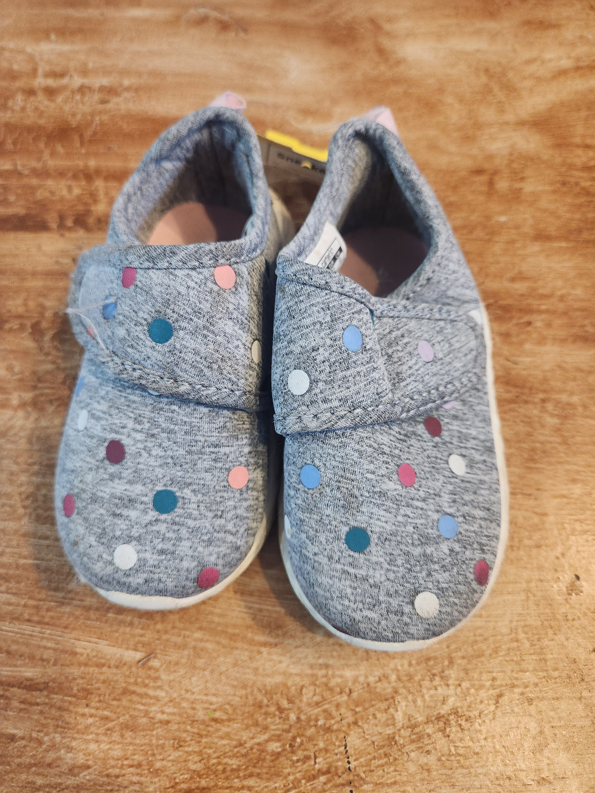 Grey/Colorful Polka Dot Carters Sneakers, 6C G